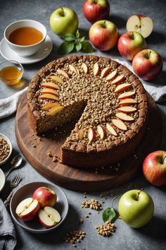 A photo of a  Buckwheat and Apple Cake which is a type of buckwheat dessert recipes Buckwheat Flour Recipes, Simple Cakes, Buckwheat Cake, Paleo Gluten Free Recipes, Olive Oil Cake, Buckwheat Flour, Apple Cake Recipes, Snack Treat