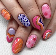 Nails Nailart, Nail File, Summer Nails, Hair And Nails, Art Inspo, Animal Print, Nail Designs, Super Cute