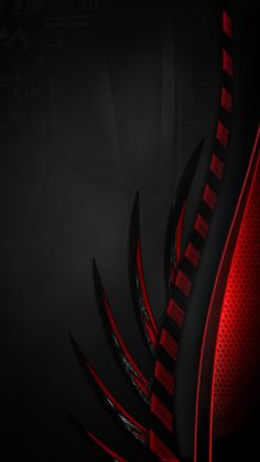 a black and red wallpaper with some very nice looking things on it's side