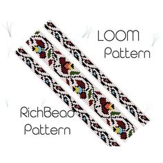 the loom pattern is designed to look like an old fashioned beaded bracelet with hearts and flowers