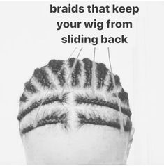 Upart Wig Braid Pattern, Cornrows For Under Wig, Braids Under Wig Protective Styles, Braids For Under Wig, Flat Braid Down For Wig, Underhand Braid Vs Overhand, Under Wig Braids, Wig Braid Down, Under Braids Hairstyles