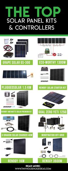 the top solar panel kits and controllers for all types of projects, including an array of different