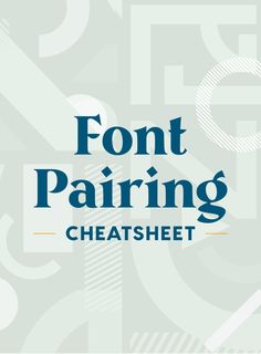 the font pairing check sheet is shown