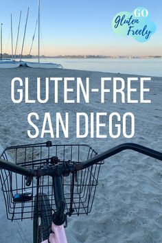 a bike with the words gluten - free san diego on it