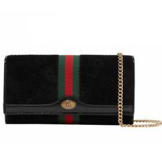 New Gucci Ophidia Suede Patent Web Leather Wallet On Chain Crossbody Bag Base Length: 7.50 In Height: 4.00 In Width: 1.25 In Drop: 23.25 In Gucci Web Stripes And Interlocking Double-G Logos Brand A Luxe Suede Wallet Featuring Ample Pockets And Slots For Cash And Cards. An Optional Chain Strap Provides Hands-Free Styling When You Prefer. Brand: Gucci Condition: Brand New With Cards And Box! 100% Authentic Gucci! Color: Black Snap-Flap Closure Optional Chain Strap Divided Interior With Center Zip Gucci Leather Wallet On Chain, Gucci Leather Wallet On Chain For Everyday Use, Classic Gucci Wallet On Chain, Classic Gucci Leather Wallet On Chain, Gucci Rectangular Wallet On Chain With Chain Strap, Gucci Wallet On Chain With Rectangular Shape, Classic Gucci Wallet On Chain For Evening, Classic Gucci Wallet On Chain In Rectangular Shape, Classic Rectangular Gucci Wallet On Chain