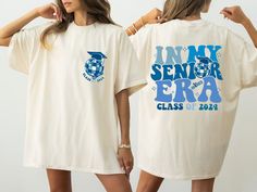 Cute Class Shirts, Senior Class T Shirts, Senior Shirt Ideas 2025 Trendy, Senior 2025 Shirts, Senior Class Shirts Design, Senior Sunrise Shirts, Class Of 2025 Shirt Ideas, Senior Shirt Designs, Senior Painted Jeans