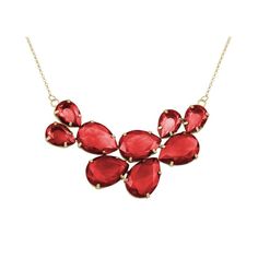 Elevate your style with the Women's Eye Catching Red Crystal Teardrop Cluster Chunky Statement Bib Pendant Gold Necklace in Red. Boasting a solid crystal design with a soft rose gold-like tone, this necklace epitomizes elegance, making it the perfect complement to any dressy attire. Red Teardrop Necklace For Party, Dressy Attire, Target Clothes, Soft Rose, Crystal Design, Pendant Gold, Red Crystals, Accessories Jewelry Necklace, Multi Strand Necklace