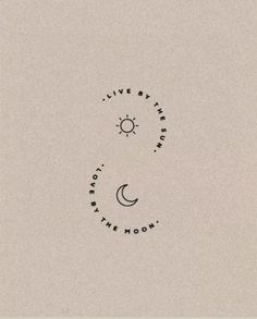 the sun and moon are shown in black ink on a beige paper with an inscription that says