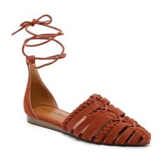 -Lucky Brand Brocki Sandal In Sumac -Size 6 Womens -Brand New, Never Been Worn, Comes With Original Box -Originally Bought For My Wedding- Found Other Shoes -Cage-Strap -Laced-Up Ankle Tie -Closed-Toe Sandal -Suede Upper -Pointed Toe -½" Sliver Wedge Heel Brown Suede Flats For Summer, Trendy Lace-up Summer Flats, Casual Suede Lace-up Beach Sandals, Casual Suede Lace-up Sandals For Beach, Brown Suede Lace-up Beach Sandals, Brown Flat Lace-up Sandals, Brown Suede Lace-up Sandals For Beach, Brown Flat Lace-up Sandals In Synthetic Material, Brown Synthetic Flat Lace-up Sandals