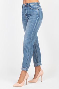 These trendy high waist boyfriend jeans will add the cutest touch to your wardrobe. They feature zip-fly button, five pocket design, and a frayed ankle hem that worn with or without a cuff.38 High-waisted Blue Jeans With Frayed Hem, Luxury High Rise Boyfriend Jeans, Non-stretch High Waist Distressed Jeans, High Waisted Boyfriend Jeans, Non-stretch High Rise Jeans With Frayed Hem, Non-stretch Medium Wash Jeans With Button Closure, Sleeveless Tshirt, Boyfriend Jeans, Capri Pants