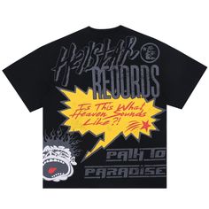 Show off your love for music and style with the Hellstar Records T-Shirt. Made with high-quality materials, this comfortable shirt features the iconic Hellstar Records logo, perfect for any fan or collector. Fabric: 100% cotton Size CM / INCH Length Chest Width M 74 cm29.13" 116 cm45.6" 53 cm20.8" L 76 cm 29.9" 120cm47.2" 54 cm21.2" XL 78 cm30.7" 124 cm48.8" 55 cm21.6" Pop Culture Cotton T-shirt With Graphic Print, Trendy Band Logo T-shirt For Concerts, Pop Culture Crew Neck T-shirt For Concert, Relaxed Fit T-shirt With Text Print For Music Festivals, Hip Hop Graphic T-shirt For Concerts, Relaxed Fit Graphic T-shirt For Concerts, Casual Graphic Print T-shirt For Concerts, Hip Hop Style T-shirt With Letter Print For Fans, Graphic Tee T-shirt With Graffiti Print For Fans