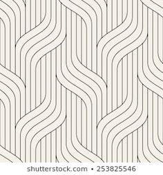 an abstract geometric pattern with wavy lines in beige and white colors, suitable for wallpaper or