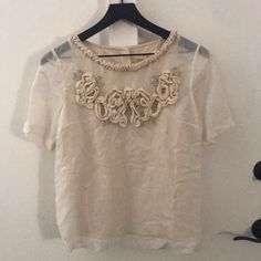 Gorgeous Cream Colored Beaded Top Needs A Good Steam But In Great Condition!!!! Beaded Top, 3.1 Phillip Lim, Phillip Lim, Vintage Tops, Cream Color, Steam, Top Blouse, Blouses, Womens Tops