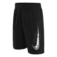 (PS) Nike Sportswear Logo Shorts 'Black' DO7086-010 Nike Sportswear Shorts For Sports, Casual Athletic Shorts Sweat Resistant For Sports, Casual Black Bottoms For Sports Season, Nike Casual Activewear For Training, Black Cotton Athletic Shorts For Sports, Black Cotton Athletic Shorts For Training, Black Activewear With Elastic Waistband For Sports, Casual Sweat-resistant Athletic Shorts For Sports, Sweat Resistant Black Casual Shorts