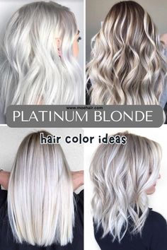 Flaunt your freshly colored hair with the newest range of platinum blonde hair color ideas. Time for a change that turns head. Toning Formulas, Fibermyalgia Symptoms, Brighten Gray Hair, Hair Color Ideas Trending, Grey Transition, Silvery Blonde, Gray Hair With Lowlights, Gray Blending