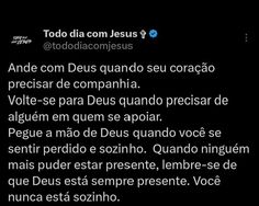 an image of someones twitter account with the message'to do dia com jesus? '