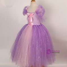 Children Masquerade Ball Gowns For Kids Halloween Birthday Party Halloween Ball Gown For Party, Tulle Ball Gown For Costume Party, Purple Ball Gown For Dress-up Occasions, Princess Style Floor-length Dress For Costume Party, Princess Ball Gown For Fancy Dress, Princess Style Floor-length Ball Gown For Fancy Dress, Princess Tulle Dress For Costume Party, Floor-length Tulle Dress For Costume Party, Pink Princess Dress For Carnival