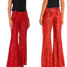 FULLY SEQUINED FABRIC : Shine brighter than ever before and turn heads with bold, sparkly designs with a pair of Studio 54 Fashion Women's Sequined Flare Pants Leggings and shine a light on how good you look! SPANDEX LINING STRETCH : Our Women's Sequin Flare Pants are lined with a comfy, spandex fabric to make the holiday parties comfortable. Outer layer mesh is covered with tiny sequins in orderly vertical stripes. Inside soft stretch lining prevents sequins from rubbing/scratching your legs an Fitted Pants For Christmas Party, Glamorous Party Leggings With Stretch, Party Flare Bottoms For Fall, Glamorous Stretch Leggings For Party, Flare Pants With Sequins For Night Out, Flare Sequin Pants For Night Out, Flared Sequin Pants For Night Out, Fall Party Flare Bottoms, Disco Flare Bottoms For Party