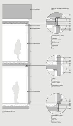 an architectural diagram showing the different sections of a building