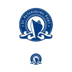 the logo for st petersburgburg port, with an image of a boat on it