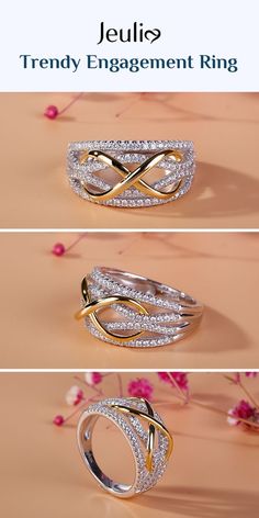 Trendy Engagement Rings, Rings For Women Engagement, Latest Gold Ring Designs, Beautiful Gold Rings, Gold Promise Ring, Meaningful Design, Cute Engagement Rings, Silver Ring Designs, Diamond Rings Design