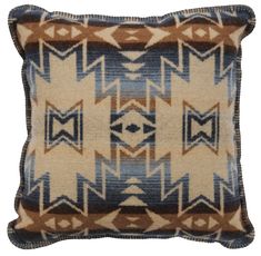 Cascada Southwest Wool Blend Throw Pillow Southwestern Bedroom Decor, House Porch, Wood River, Wool Textures, Geometric Throw Pillows, Blue Throw Pillows, Wool Throw, Decorative Blankets, Geometric Pillow