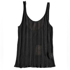 Zara Vintage Black Beaded Sheer Top Knitted Black Tank Top With Sheer Beaded Vertical Lines (The Beading Gives Weigh To The Top) See Thru (You Can See The Price Tag And Fabric Tags In Pictures) Size M (It Looks Small Though. Please See Measures) New With Tags. In Perfect Condition Approximate Measurements: (Straight Across, Garment Flat And Unstretched): Chest (Armpit To Armpit): 13 In (It Has Some Stretch) Front Length: 24.5 In Thank You For Visiting. Please Feel Free To Ask Questions And/Or Ma Black Knit Tank Top For The Beach, Black Knit Tank Top For Beach, Black Sleeveless Knit Tank Top, Black Knit Sleeveless Tank Top, Knit Tank Top For Summer Night Out, Spring Party Knit Tank Top, Casual Knit Tank Top For Party, Black Knit Tank Top, Zara Sleeveless Tank Top For Party