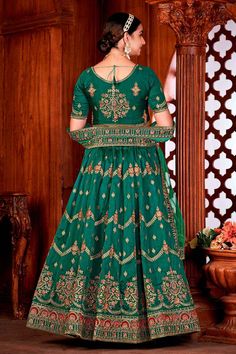 color-green, fabric-silk, work-embroidered, brand-name-krupali-savani,occasion-festivewear, occasion-wedding-guest, womenswear,ideal-for-women, lehengas, Product Features: Color: Green Lehenga Fabric: Taffeta Silk Choli Fabric: Taffeta Silk Work: Embroidered Work Sleeves: Elbow Sleeves Neck Type: Round Neck Wash Care: Dry Clean Occasion: Festivewear, Wedding Guest Product Type: Lehenga Choli with Dupatta Disclaimer: There will be slight difference in digital to actual image Green Chanderi Set For Reception, Green Sets With Zari Work For Reception, Green Raw Silk Sharara With Dori Work, Green Chanderi Gown For Reception, Green Raw Silk Anarkali Set For Reception, Green Anarkali Sharara For Reception, Green Sharara For Reception, Festive Green Sets For Reception, Green Festive Sets For Reception