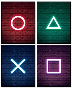 PRICES MAY VARY. Our Gaming Wall Art Neon Poster/Picture Packs Are Ideal For Decorations Of Teen And Boy's Home, Bedroom, College Dorm Decor, Video Room, Gamer Room Or Playroom. The Cool Beautiful Pictures Prints Are Well Designed For Men, Kids & Tween With Video Games Buttons Pattern Artworks Paintings With Colorful Neon Style. In Our Packages, 4 PCS UNFRAMED Cute Colorful Neon Gaming Prints Are Well Packed In Protective White Bubble Bags. Each Photo/Print Is Giving Exciting Vibrant Shining Vib Gaming Wall Decor, Teen Boyfriend, Video Game Poster, Gamer Bedroom, Boys Room, Gaming