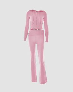 Long Sleeve Pant Set In Solid Color, Solid Long Sleeve Pant Set, Solid Color Long Sleeve Matching Pant Set, Fitted Hooded Loungewear Set, Long Sleeve Loungewear Two-piece Set, Fitted Long Sleeve Loungewear Sets, Casual Two-piece Long Sleeve Pant Set, Two-piece Stretch Set With Long Sleeves, Two-piece Stretch Long Sleeve Set