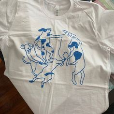 Matisse La Danse Shirt With Dogs, Soft Cotton Short Sleeve Tee, Unisex T Shirt, Perfect Gift For A Dog Lovers Celebrate Art And Dogs With This Unique Matisse La Danse Shirt Featuring Dogs. Perfect For Art Lovers And Dog Enthusiasts Alike. Material: Soft, Durable Cotton Fabric For Ultimate Comfort. Design: Features A Playful Twist On Matisse's "La Danse" With Dogs Integrated Into The Artwork. Fit: Unisex, Relaxed Fit Suitable For All Body Types. Sizes: Xs To Xxl. Ideal As A Gift For Dog Lovers An White Cotton T-shirt With Dog Print, White Cotton Top With Dog Print, Summer Dog Print Graphic Tee, White Crew Neck Top With Dog Print, White Short Sleeve Tops With Dog Print, Cotton Crew Neck Top With Dog Print, Relaxed Fit Short Sleeve Tops With Dog Print, Animal T Shirt, Criss Cross Sweater