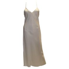 Check out this item from 1stdibs! Ivory Silk Slip : https://www.1stdibs.com/id-v_8024872 White Satin Top, Silk Cami Top, Issa Vibe, Silk Dressing Gown, Body Hugging Dress, Embroidered Robes, Ribbon Dress, Boho Jacket, Silk Outfit