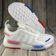 New Without Box Adidas Nmd V3 J Cloud White/Red/Blue. Youth Size 6.5 Style Gz4312 Original Box Not Included. Shoes Are In New And Unworn Condition. 100% Authentic. Adidas White Basketball Shoes With Cushioned Footbed, Dynamic White Adidas Running Shoes, Adidas Dynamic White Sneakers, Adidas Dynamic White Running Shoes, Adidas White Dynamic Sneakers, Adidas White Dynamic Running Shoes, Adidas Nmd V3, Adidas Girls Shoes, Ozweego Adidas