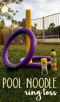 an inflatable pool noodle ring sitting on the grass