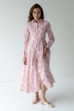 Shop for these amazing collections of White Gots Organic Cotton;lining: 100% Viscose Gianna Cotton Dress For Women by Sruti Dalmia online at Aza Fashions. Cotton Dresses Online, Light Cardigan, Organic Cotton Dress, Fabric Belt, Full Sleeves, Winter Looks, Dress For Women, Shirt Collar, Cotton Dress