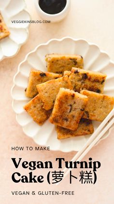 how to make vegan turnip cake with gluten - free syrup on the side