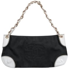 "Women think of all colours except the absence of colour. I have said that black has it all. White too. Their beauty is absolute. It is the perfect harmony.” ― Coco Chanel This authentic Chanel "Olsen" shoulder bag with oversized Chanel "CC" stitching is either from the 2003 or 2004 collection and comes in Chanel's timeless black and white. Modern and classic at the same time. This season release line was known for this bag's sister, the Mary Kate Olsen / Ashley Olsen Chanel hobo bag. The bag co Chanel Hobo Bag, Coco Chanel Bags, Nouveau Furniture, Art Nouveau Furniture, Kate Olsen, Chanel Brand, Mary Kate Olsen, Chanel Shoulder Bag, Ashley Olsen