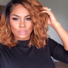 Voice Of Hair™ @voiceofhair STYLIST FEATURE| ...Instagram photo | Websta (Webstagram) Ombre Bob, Wig Ideas, Weave Styles, Ombre Lace, Curly Hair Extensions, Clip In Extensions, Bob Wig, Sew In