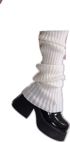 Solid Cotton Leg Warmers For Fall, Solid Cotton Stretch Leg Warmers, Casual White Comfortable Leg Warmers, Solid Stretch Cotton Leg Warmers, Winter Cotton Black Leg Warmers, Soft Cotton Leg Warmers For Fall, Black Cotton Leg Warmers For Winter, White Stretch Cotton Leg Warmers, Knitted Stretch Leg Warmers For Fall