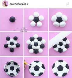 how to make a soccer ball cake with fondant and icing step by step