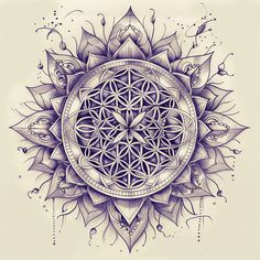 Flower Of Life Tattoo Sketch Collection