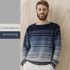 Gratis patroon op maandag - Trui. Ontvang ieder maandag het gratis patroon en een leuke aanbieding van het garen. Yarn Winder, Crochet Fall, Knit Men, Lang Yarns, Pattern Brands, Scarf Poncho, Dress Gloves, Yarn Brands, Pattern Sweater