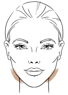 a drawing of a woman's face