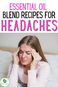 Want to make your own essential oil blends for headaches? You will find these 5 diy recipes very helpful - they are simple and easy. Essential Oil Headache Relief, Headache Relief Essential Oils, Headache Relief Instant, Natural Headache, Homemade Essential Oils, Essential Oils For Colds, For Headaches, Essential Oils For Pain, Essential Oils For Headaches