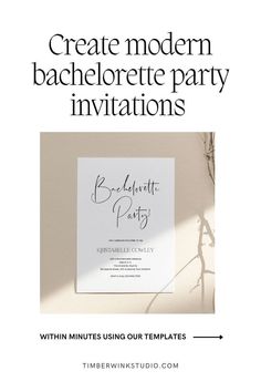 Create Elegant Bachelorette Party Invitations in Minutes