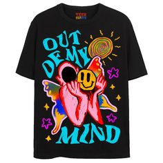 OUT OF MY MIND – Teen Hearts Clothing - STAY WEIRD Weirdcore Outfits, Heart Clothes, Stay Weird, Out Of My Mind, Custom Ties, Comfy Shorts, Oversized Look, Tie Dye Print, Tshirt Design