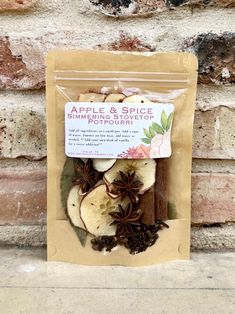 an apple and spice combination in a bag