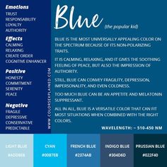 blue is the most universally appealing color in the world, and it's unique