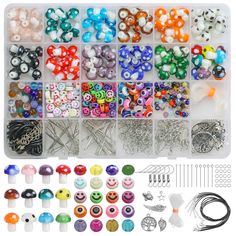 the beading kit is packed with many different beads