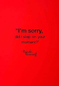 a red wall with a quote on it that says i'm sorry, did i step on your moment?